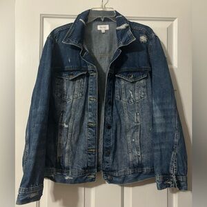 True Craft Jean Jacket 
Distressed  Blue Denim
